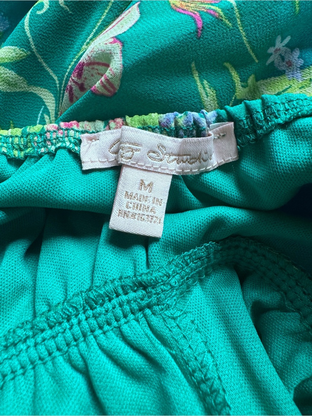City Studios Green Floral Tie-Shoulder Sundress NWT medium fits a small - Picture 4 of 4